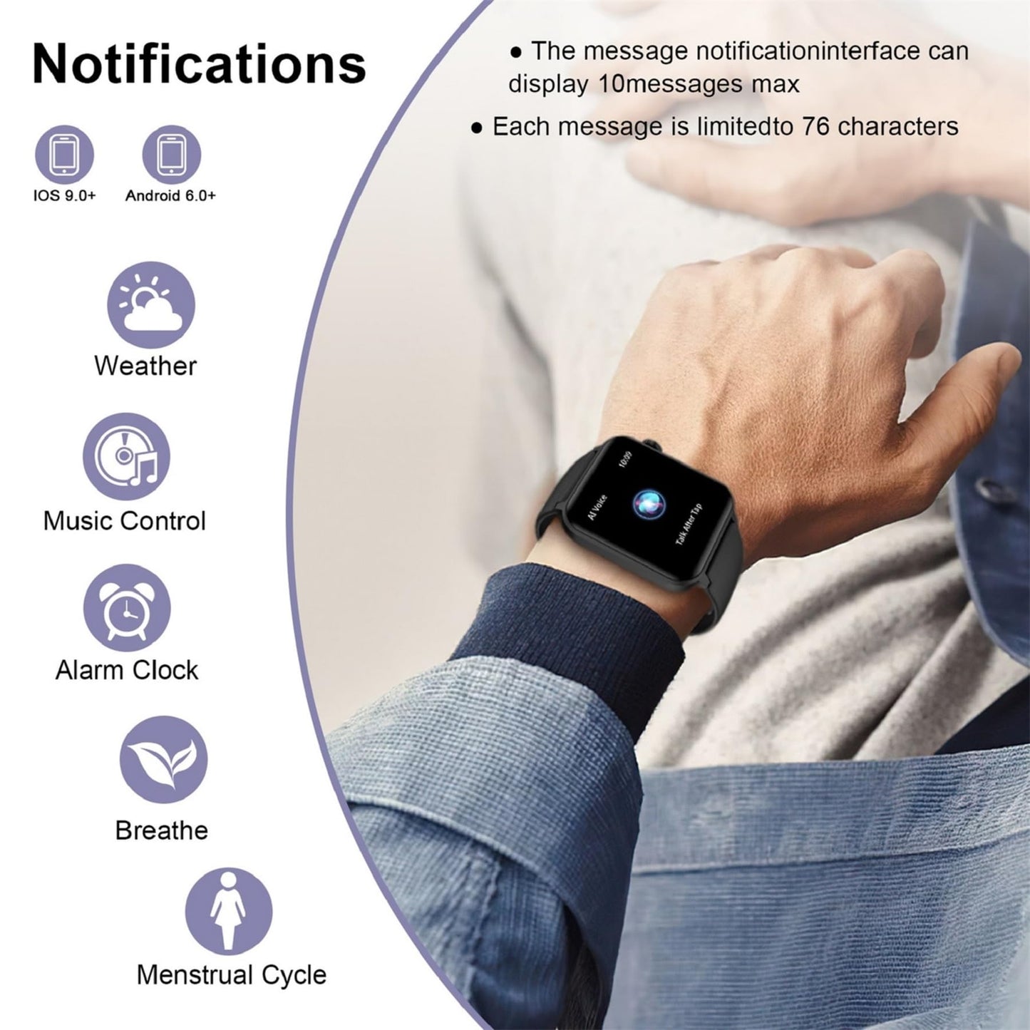 - IOWODO Smart Watch for Men Women (Answer/Make Calls) | Voice Assistant | 1.85" Fitness Watch with SpO2 Heart Rate Sleep Monitor -