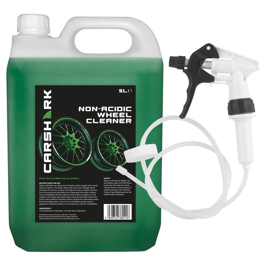CARSHARK Non Acidic Wheel Cleaner 5 Litre with Long Hose Trigger, Heavy Duty Formula