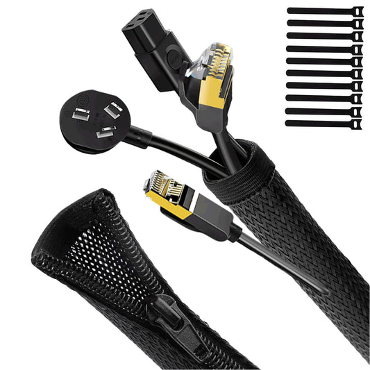 - UPXDUMI Cable Tidy Zip Sleeve for PC/TV -