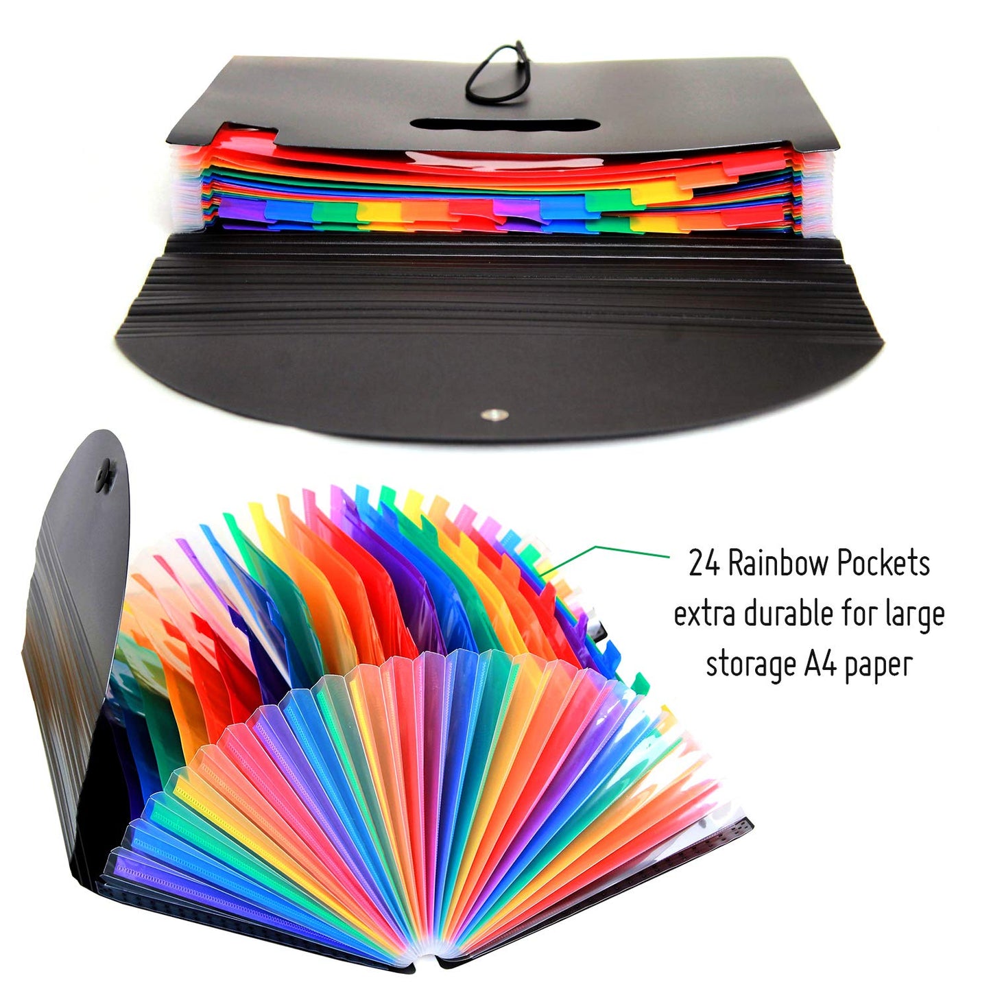 - Meknaail File Organiser | 24 Pockets Document Organiser -