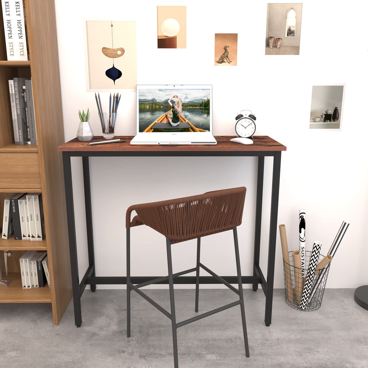 - KU Syang Bar Table | 100cm Breakfast Bar Side Table -