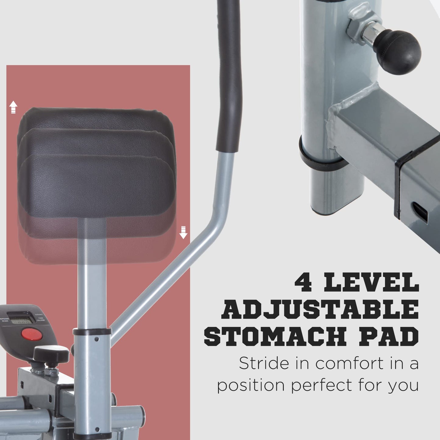 - HOMCOM Air Walker with LCD Monitor | Elliptical Trainer for Aerobic Exercise | Cross Trainers Exercise Machine -