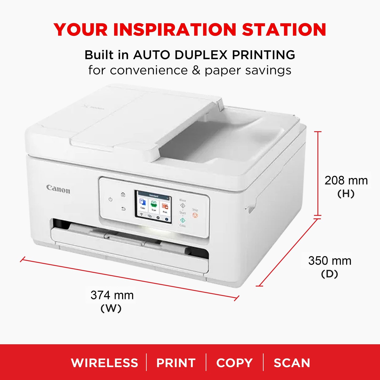 Canon PIXMA TS7750i Wireless Colour 3-in-1 Inkjet Photo Printer - PIXMA Print Plan compatible; fast, compact and user-friendly