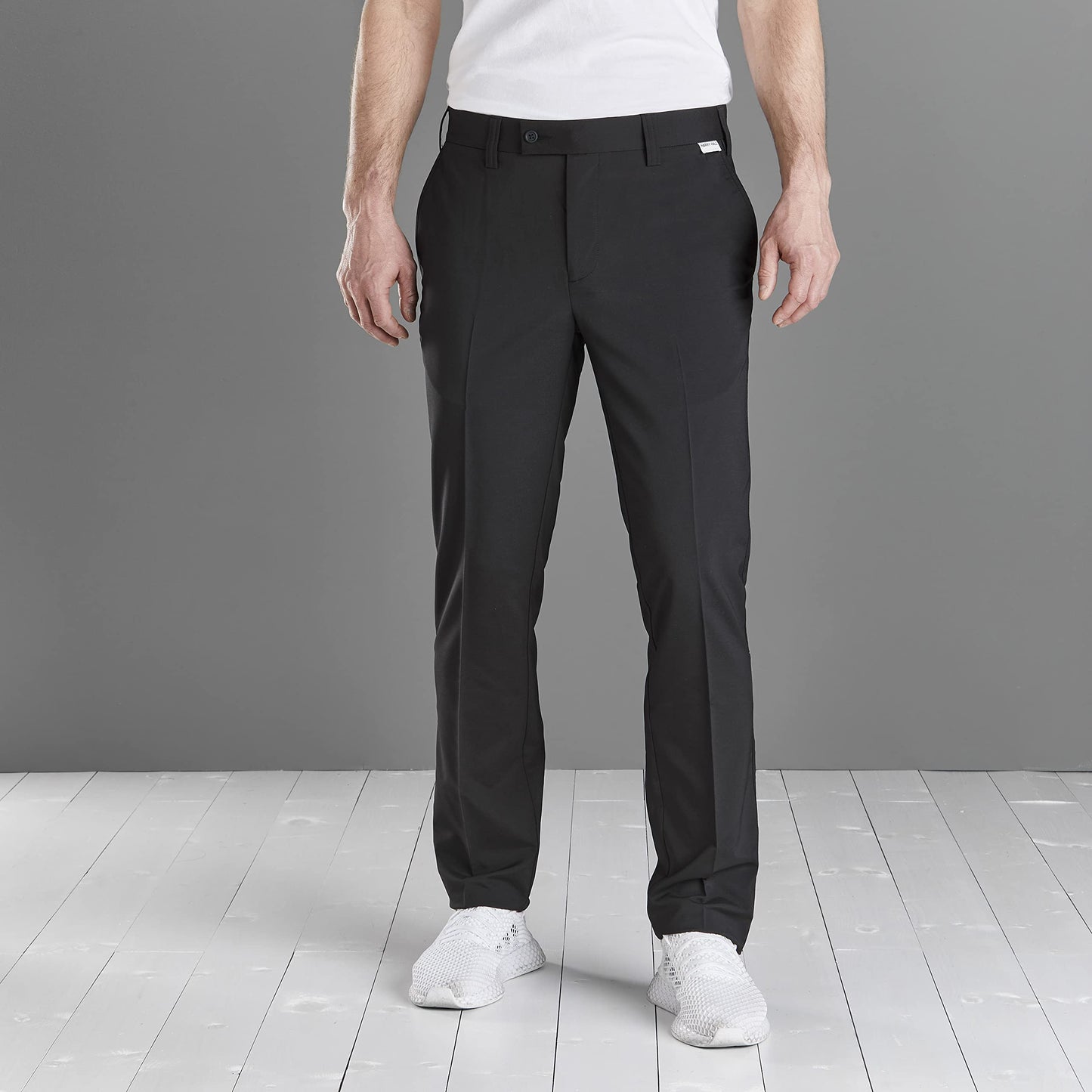 - Harry Hall Golf Trousers | Slim Fit | Elasticated Waistband, Stretch & Breathable Fabric - -