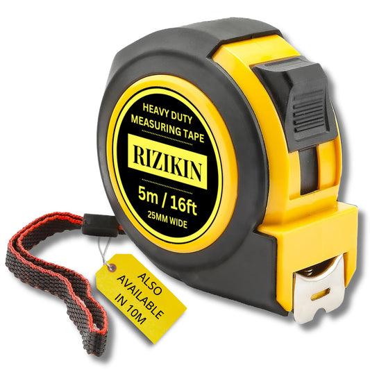 - Rizikin Heavy Duty Tape Measure 5m 16ft | Stainless Steel Measuring Tape | 5 Metre -