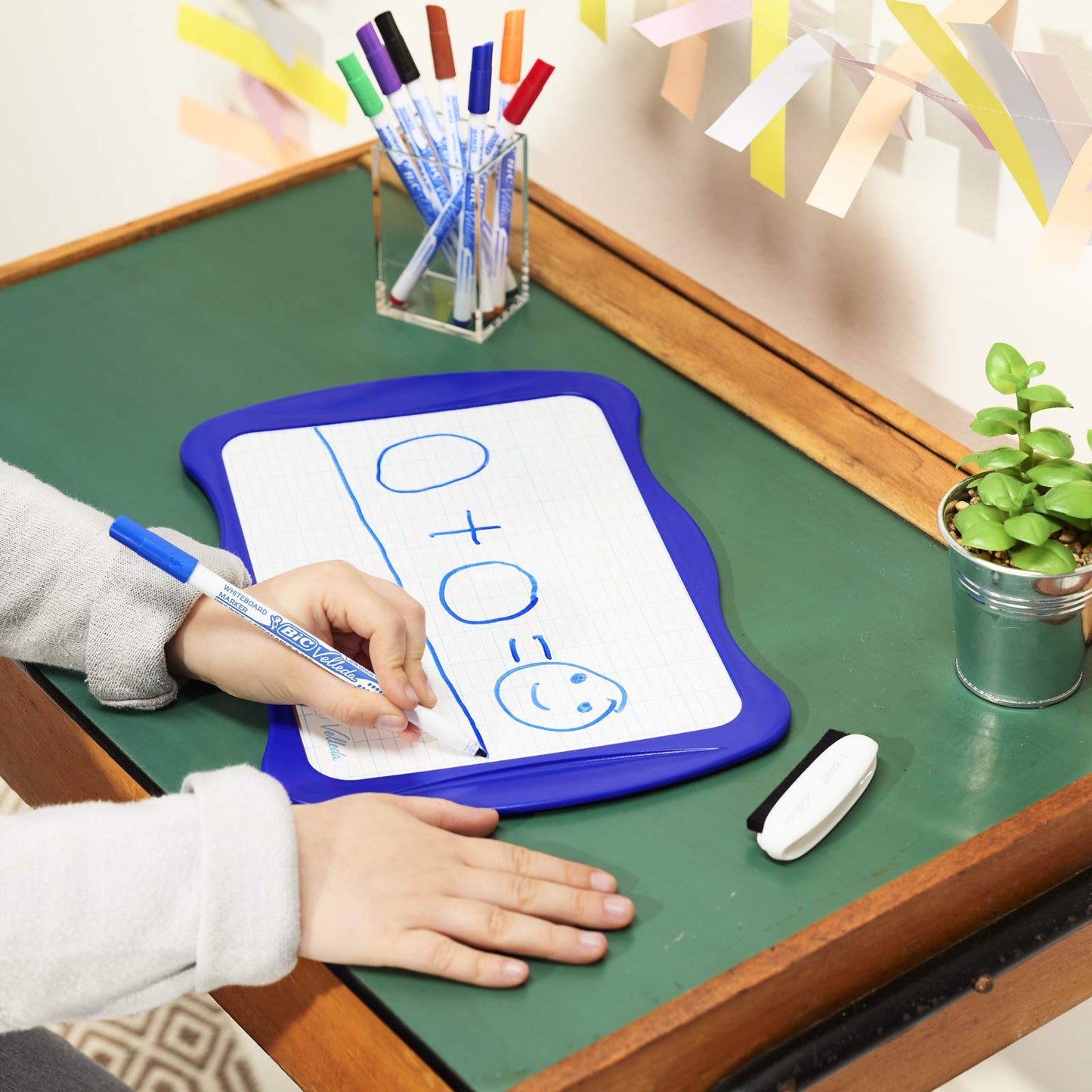 BIC Velleda 1721 Whiteboard Markers - Assorted Colours, Pack of 4, Dry Erase Pens for School or Office
