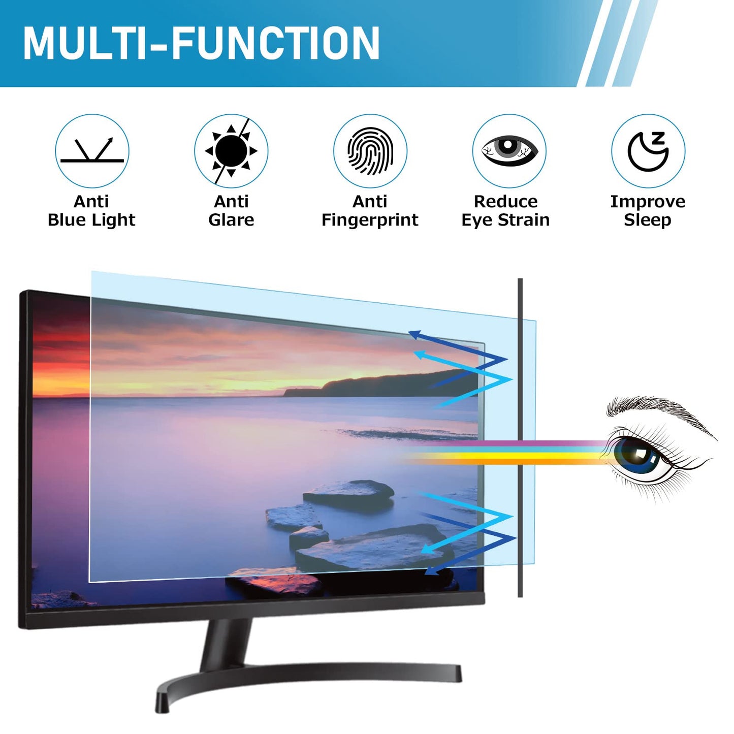 - Lively Life 22 inch Blue Light Screen Protector For Computer Monitors -