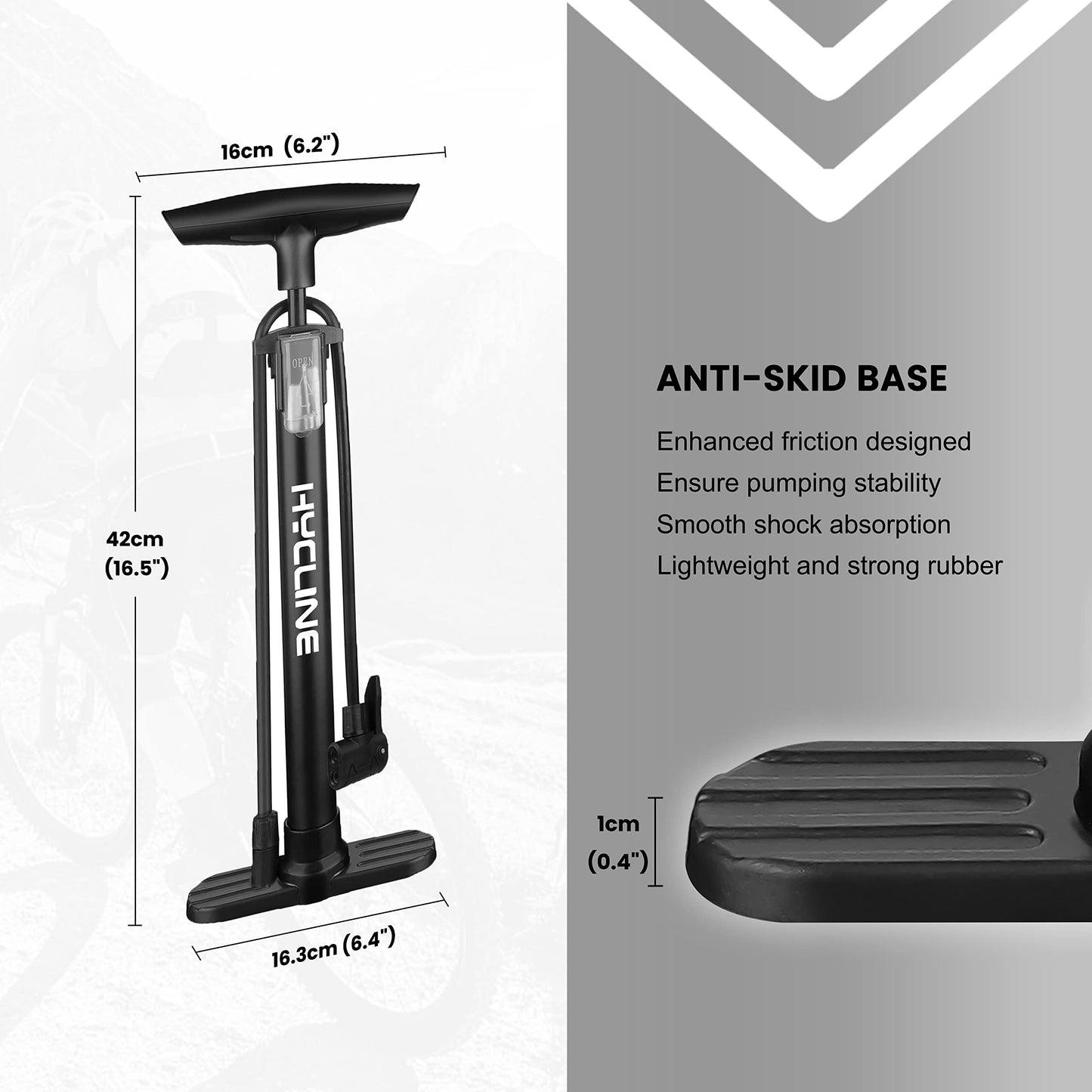 - Hycline Bike Pump | Bicycle Floor Pump For Bike Tyre | 150 PSI High Pressure Bike Pump -
