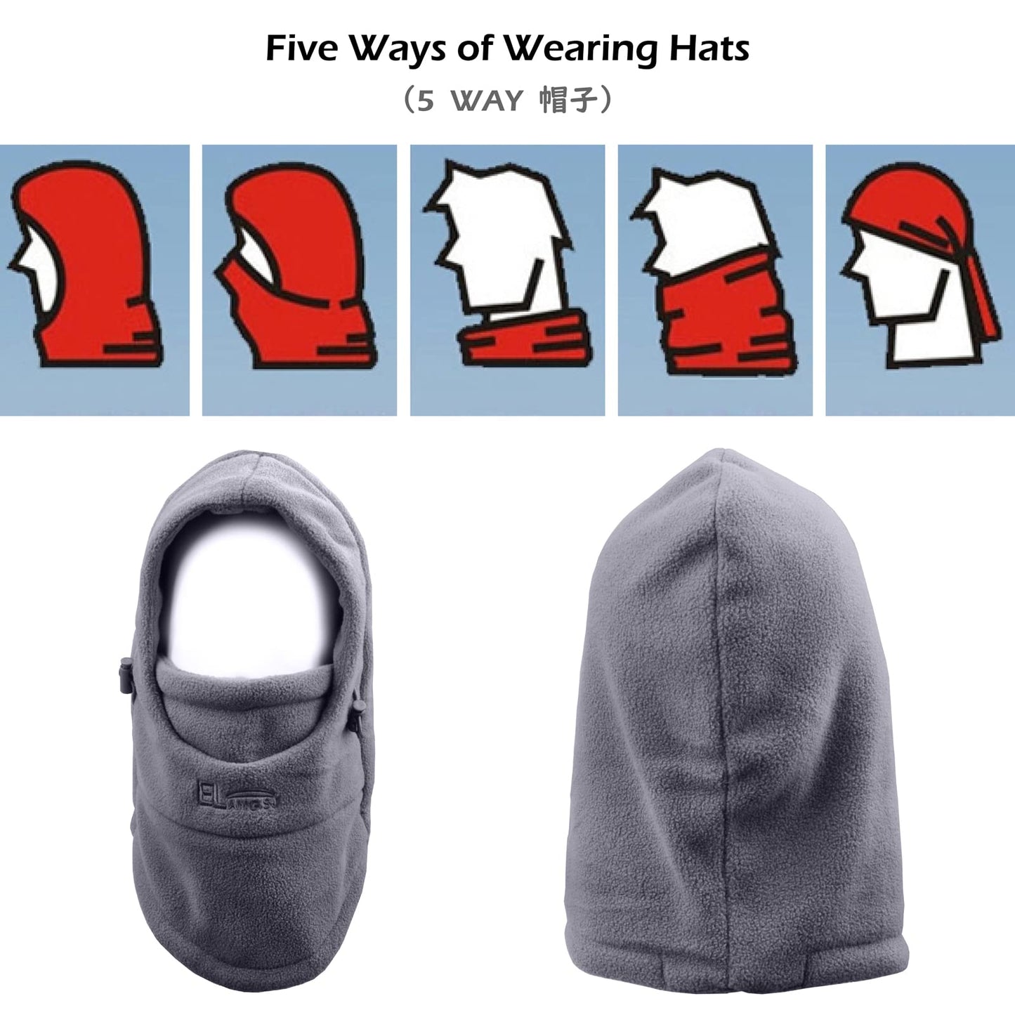- TRIWONDER Kids Balaclava Hat | Winter Neck Warmer Hood | Ski Fleece Hat -