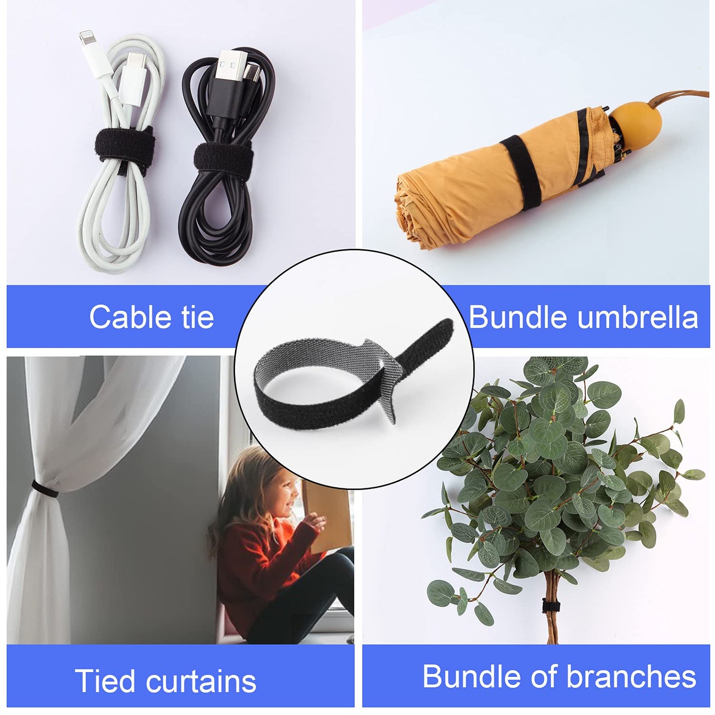 - UPXDUMI Cable Tidy Zip Sleeve for PC/TV -