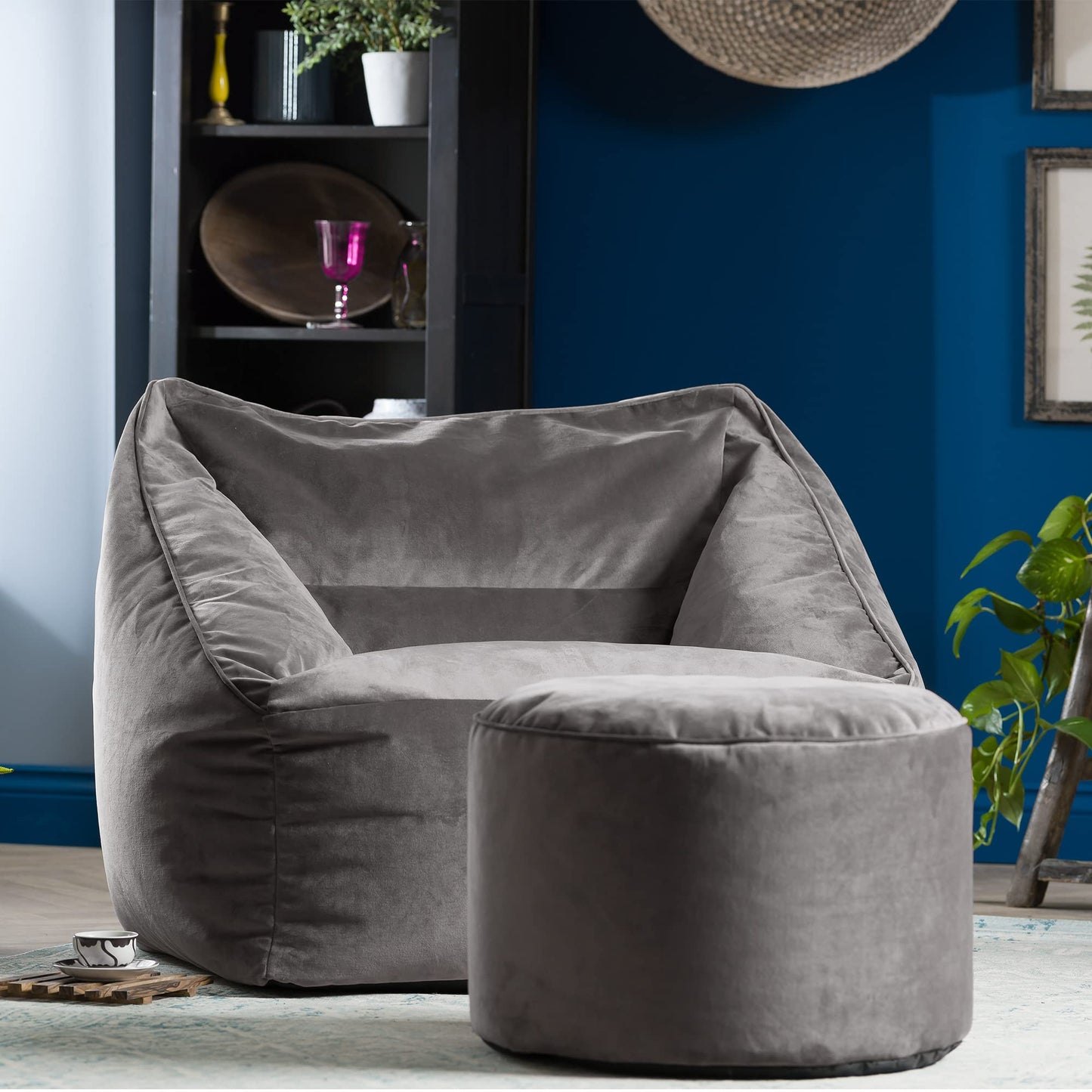 - icon Natalia Bean Bag Chair and Footstool -
