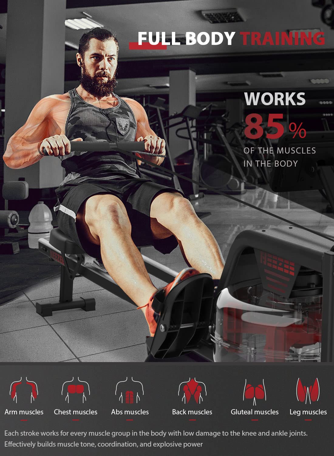 - Neezee Rowing Machine | Rower Machine for Home Gym -