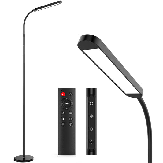 - MediAcous LED Floor Lamp | 12W Floor Standing Lamp | 5 Color Temperature & 5 Brightness -