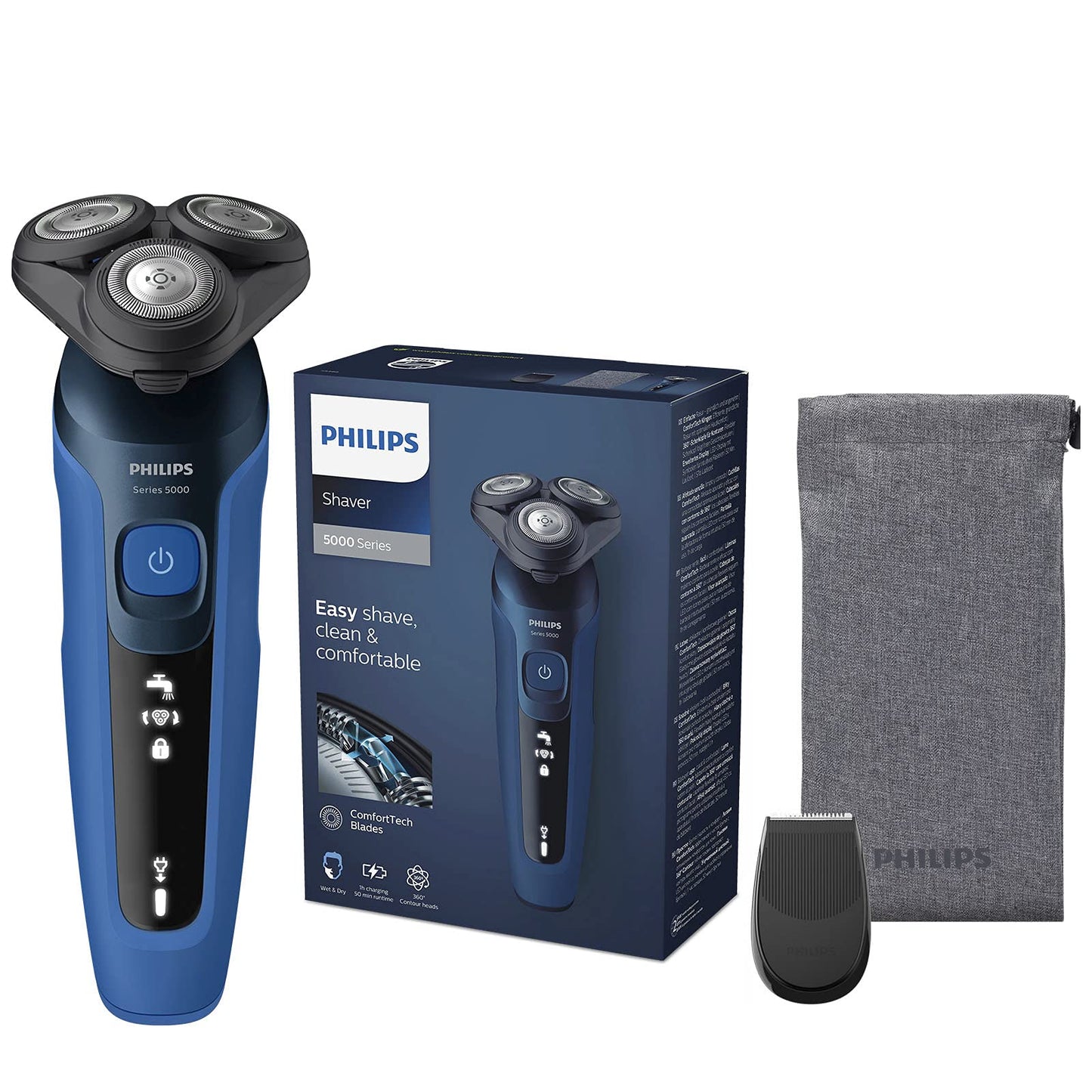- Philips Shaver Series 5000 | Wet and Dry Electric Shaver | ComfortTech blades 360° -