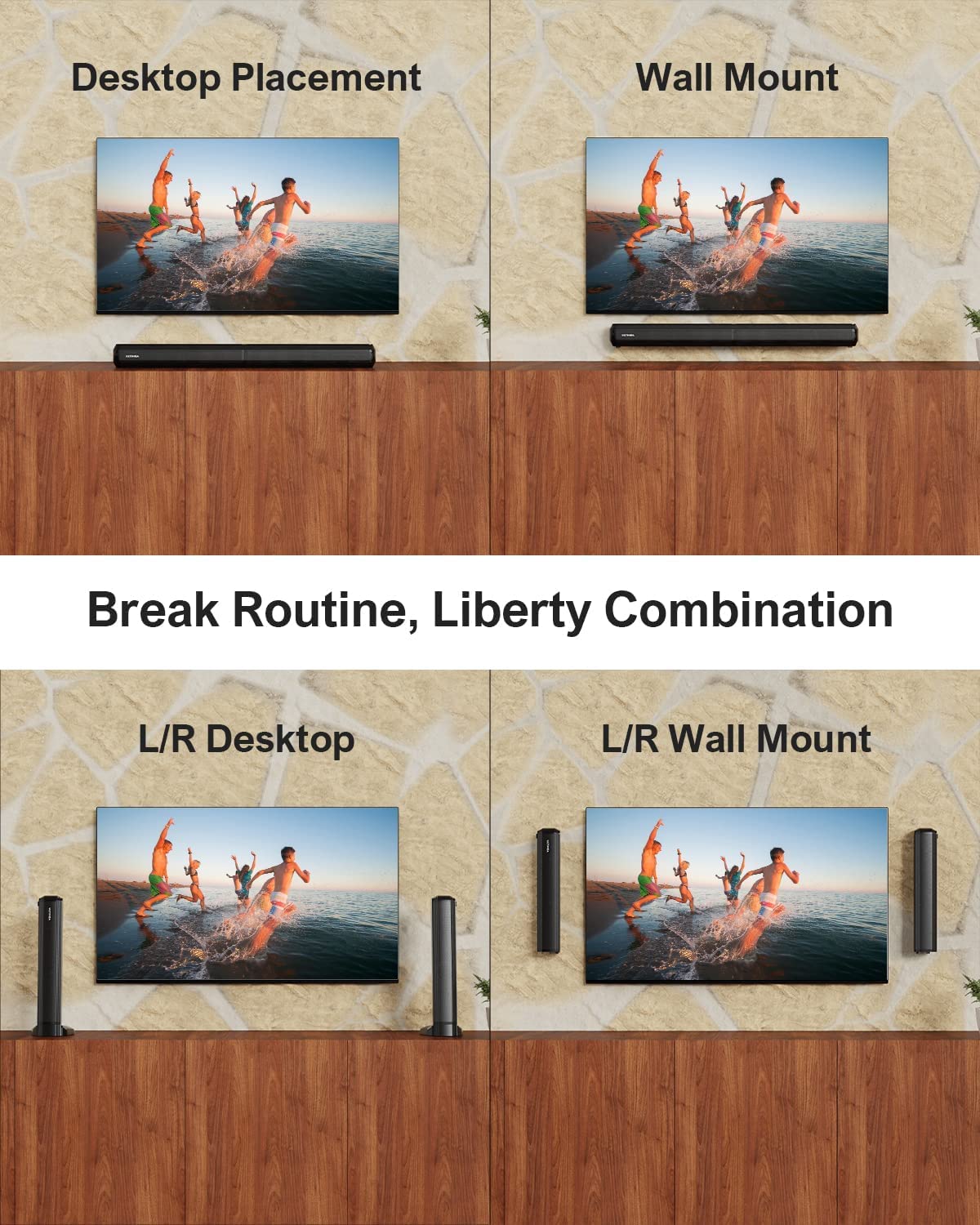 - ULTIMEA 2.2ch Sound Bars for TV -