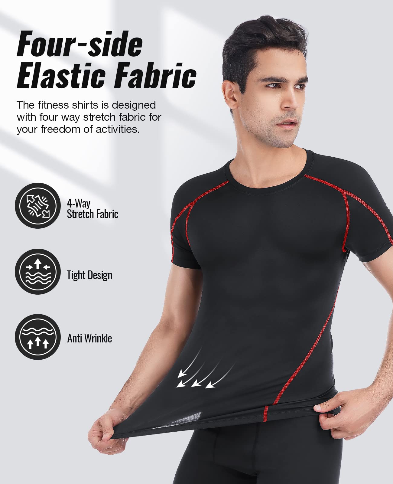 - Niksa 2 Pack Short Sleeve Sports T-Shirts | Workout Gym Clothes for Men -