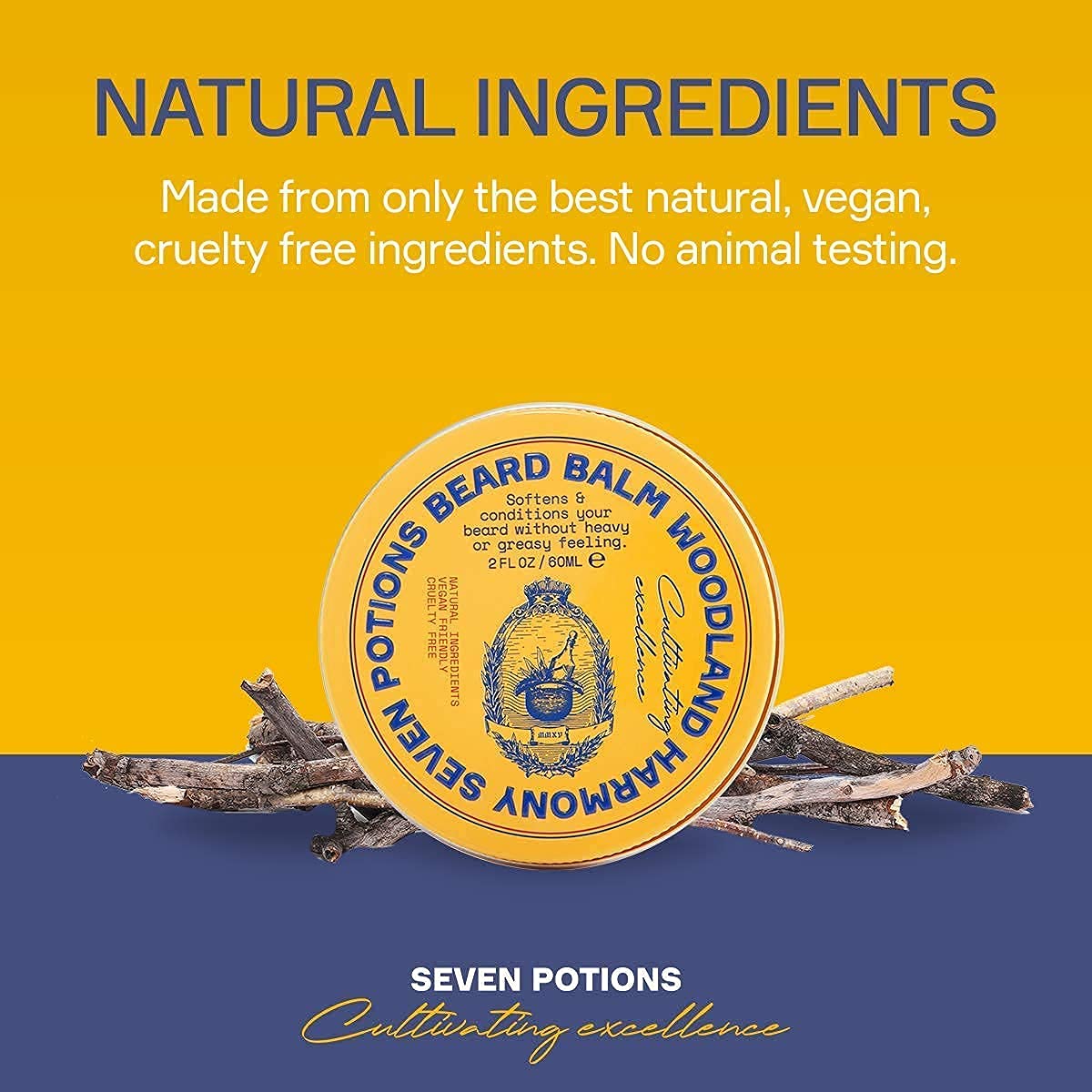 - Seven Potions Soft Beard Balm for Men | Conditioning Beard Softener -