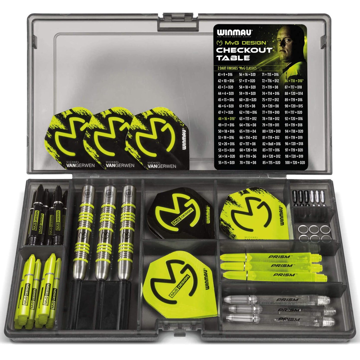 - WINMAU Michael van Gerwen MvG Steeltip Gift Set - 50 Piece Darts Set
