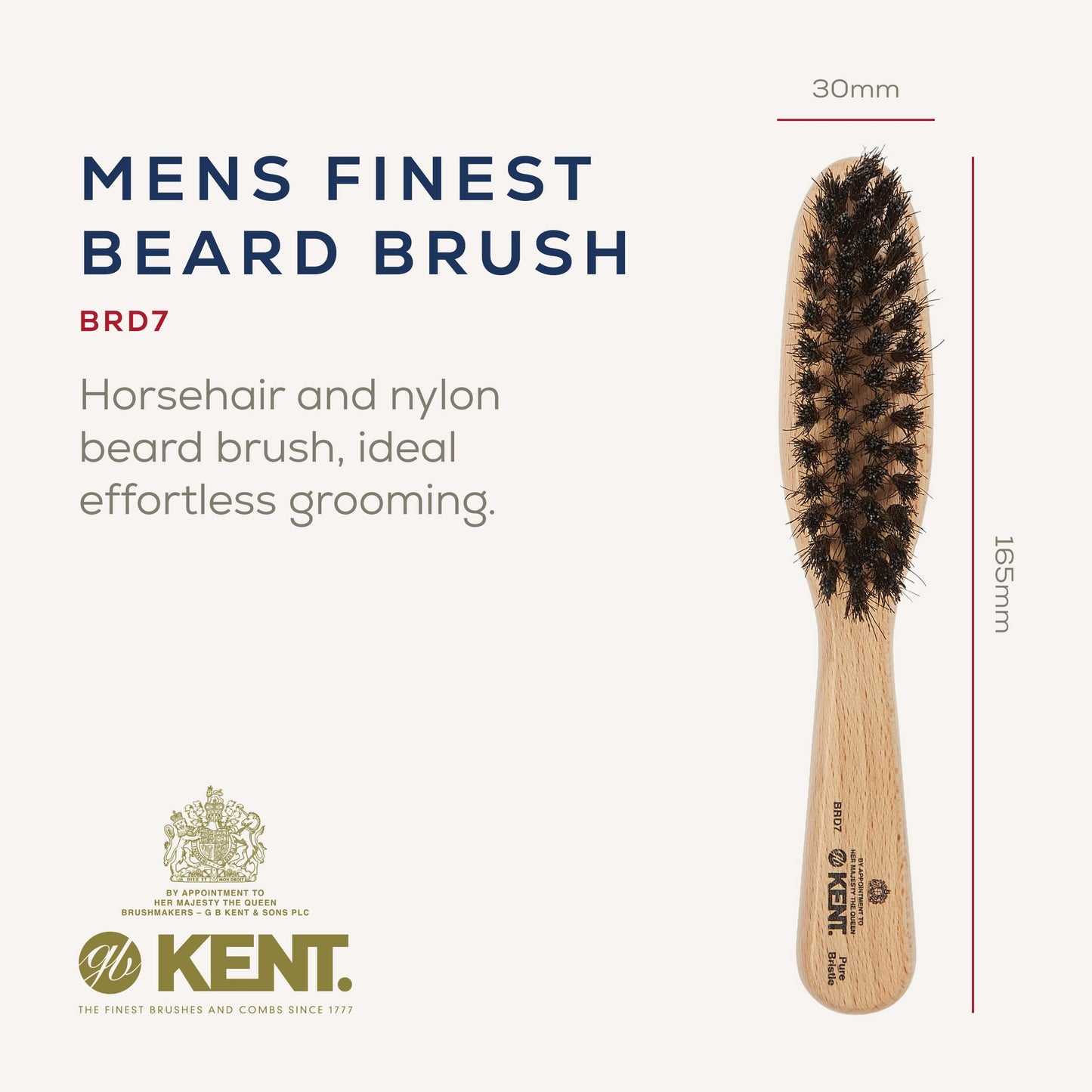 - Kent Brushes Mens Finest Beard Brush | Ideal for Conditioning and Smoothing Beards -