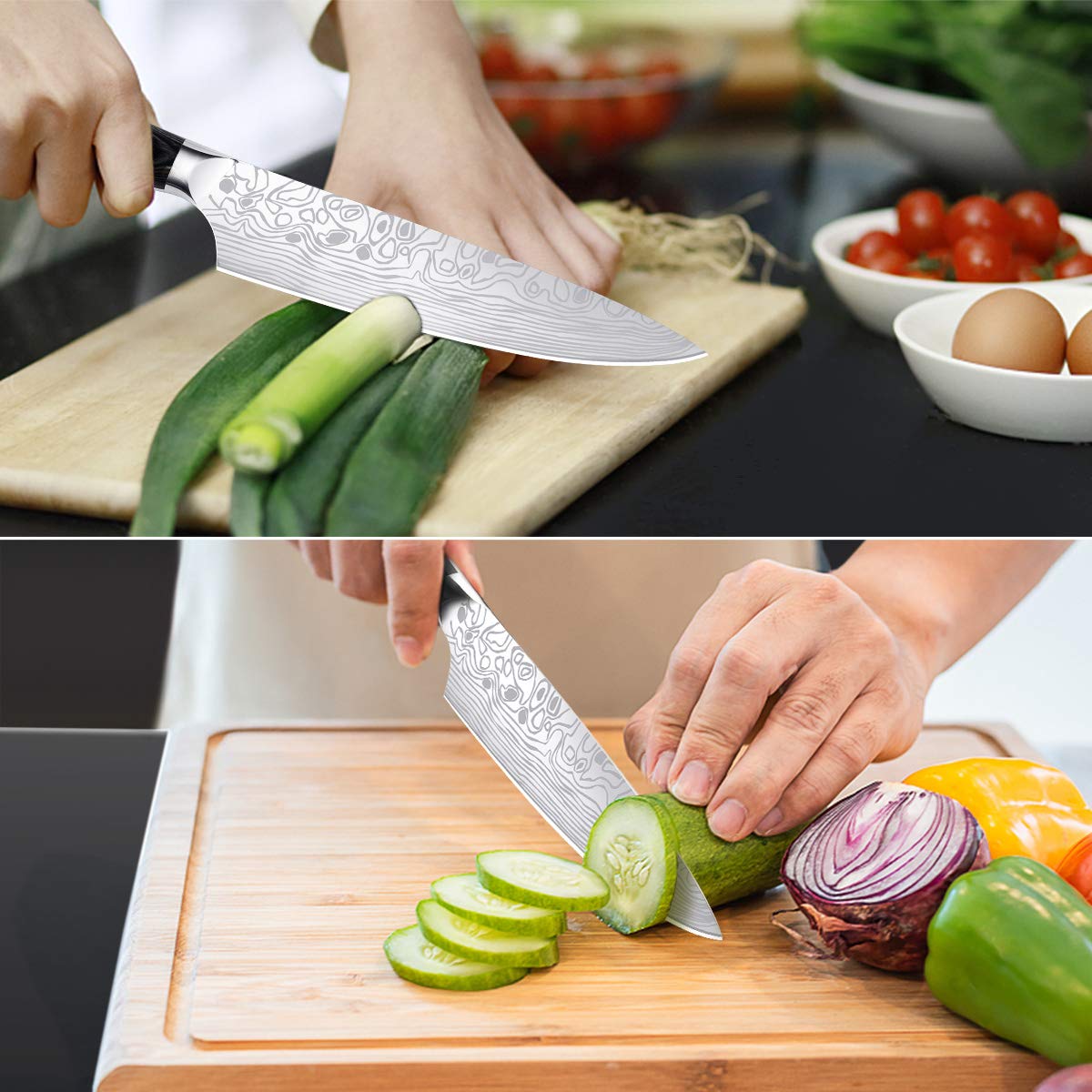 - MOSFiATA Ultra Sharp Kitchen Chef Knife 8 inch | Premier High Carbon German -