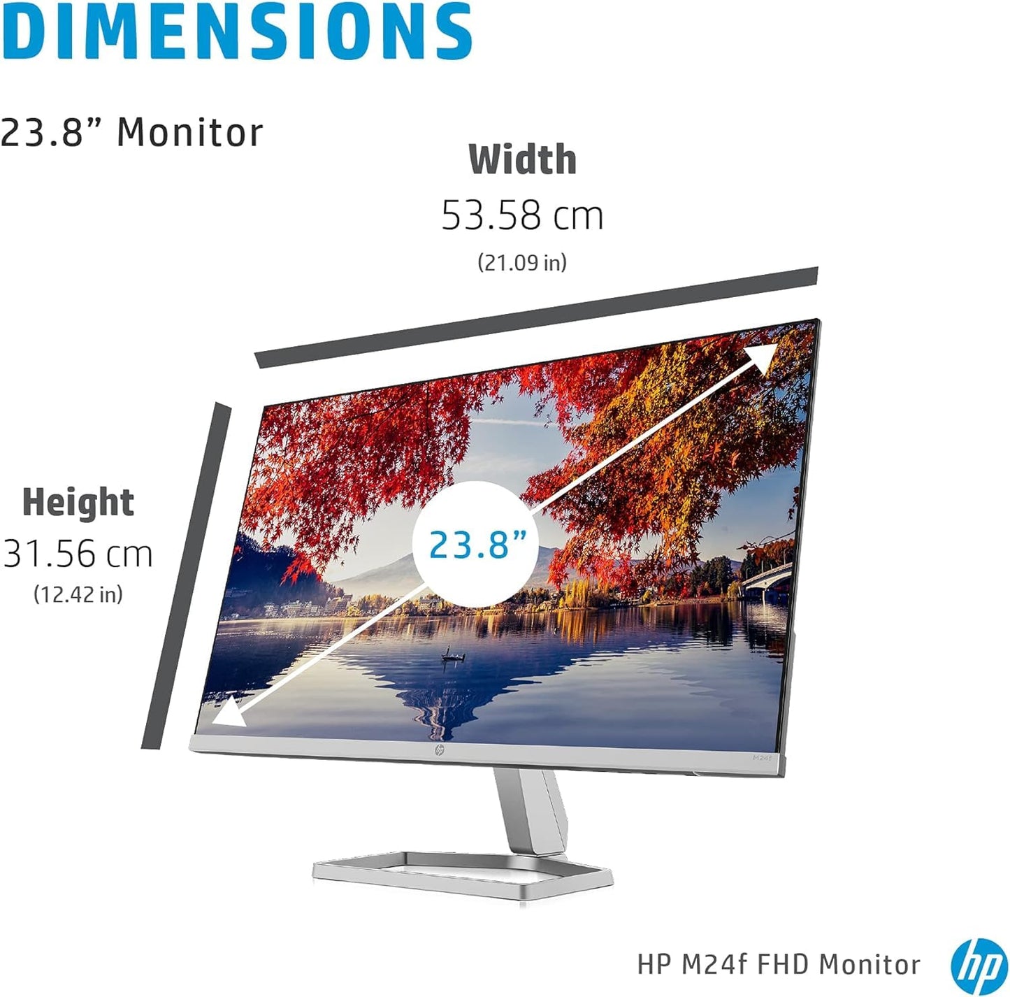 - HP 24 Inch FHD Monitor | M24f | Full HD IPS LED Display | Ultraslim | Tilt Adjustable | 75hz Refresh Rate | 5ms Response Time -