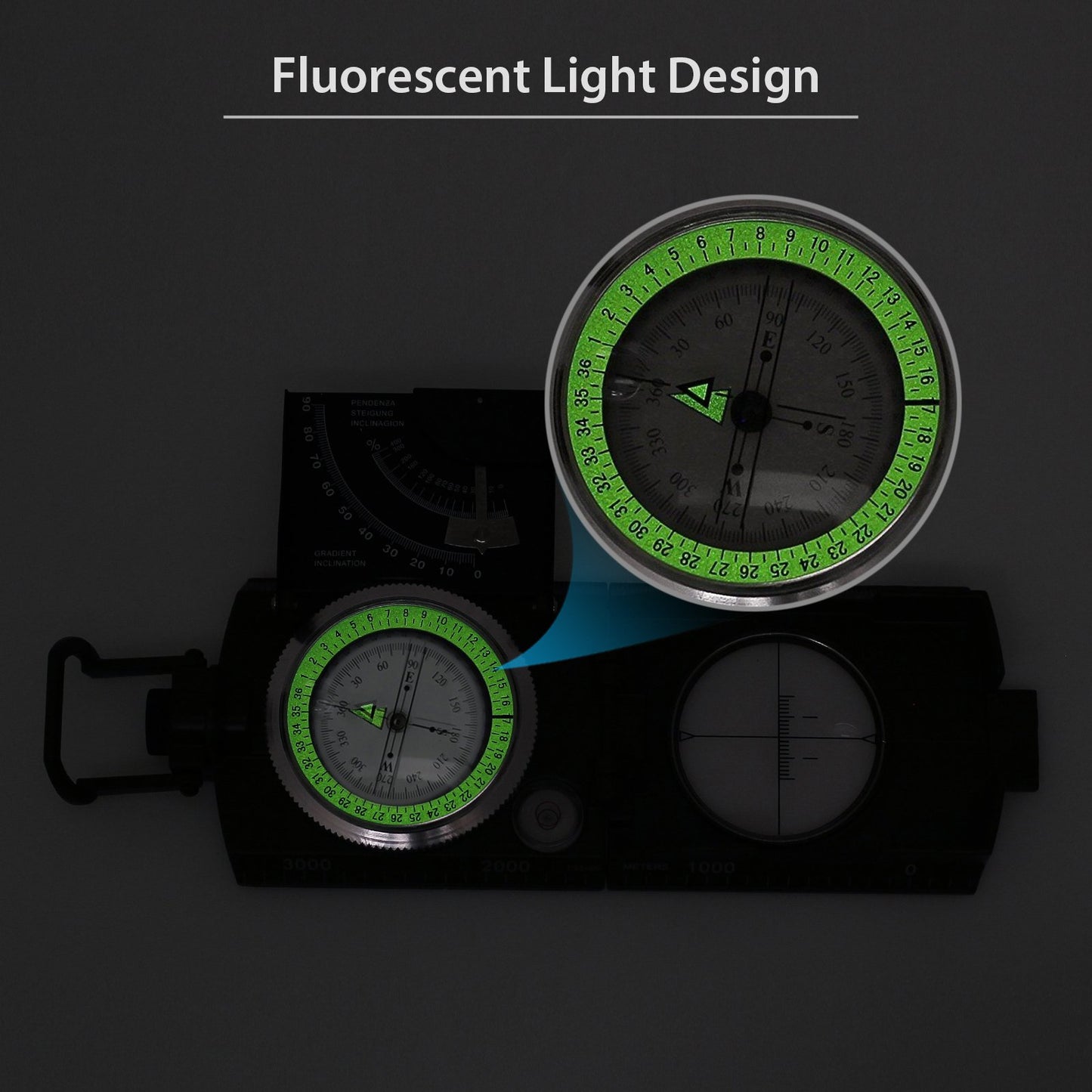 - Proster Compass For Hiking | With Fluorescent Scale Waterproof Sighting -