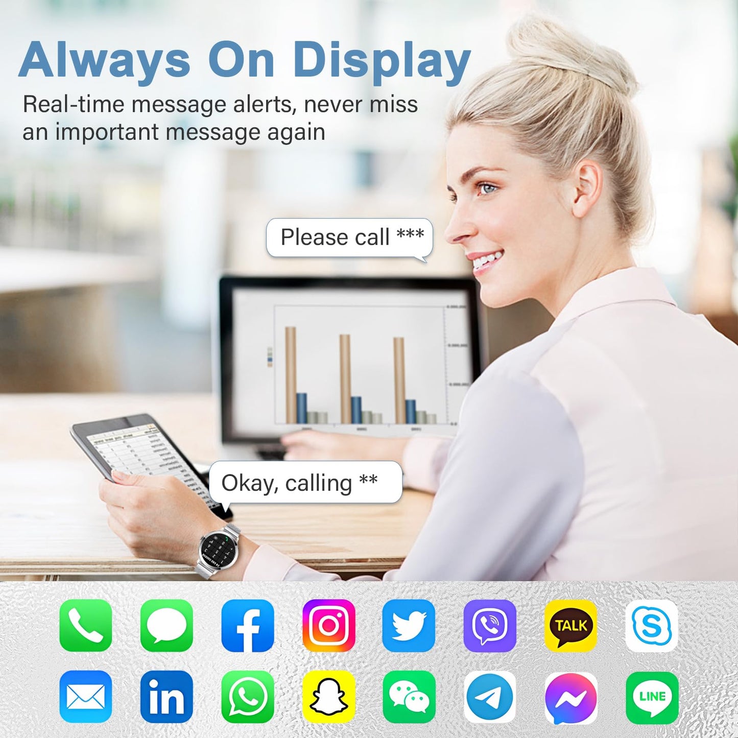 - Smart Watch for Women Answer/Make Calls, | 1.1" Touch Screen | Smart Watches with Heart Rate SpO2 Sleep Monitor -