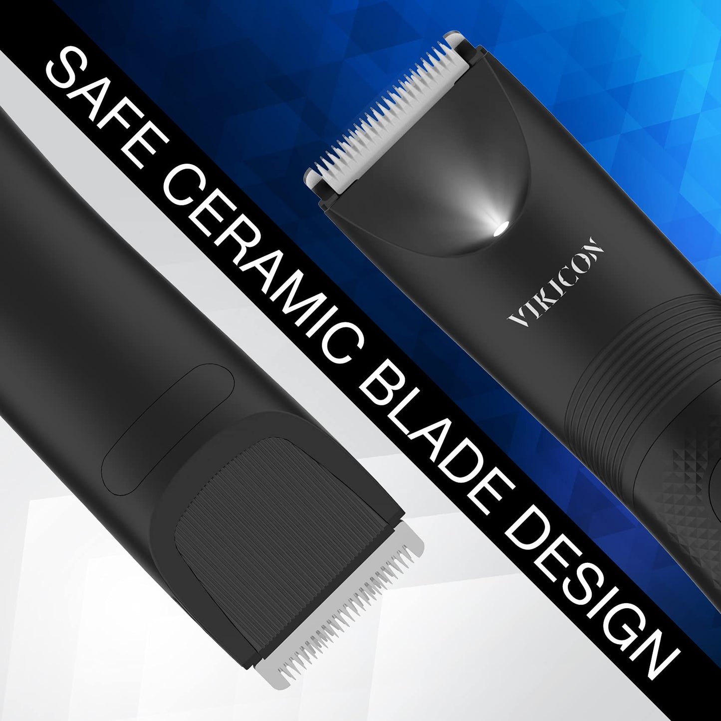 - VIKICON Balls Trimmer Men, Pubic & Body Hair Trimmer Men, IPX7 Waterproof -