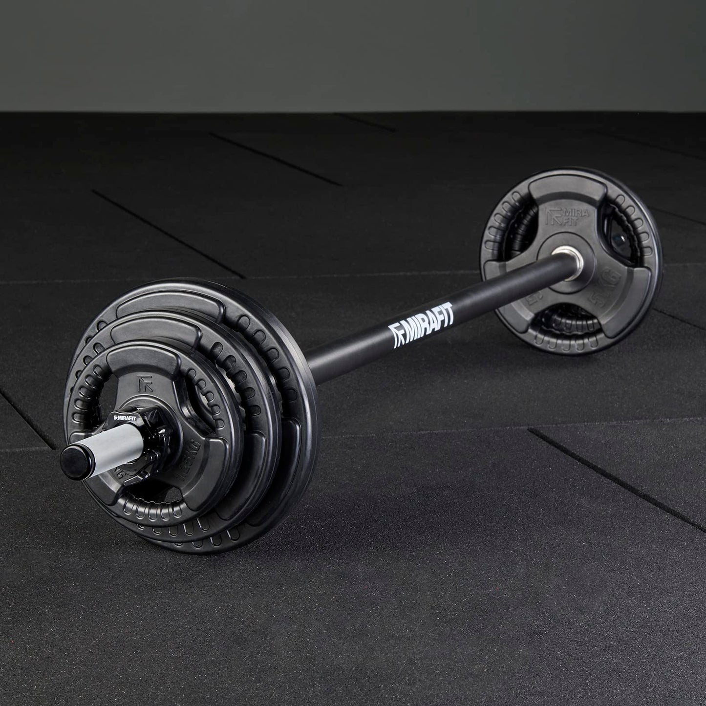 - Mirafit Black 20kg Studio Pump Set | For Aerobic Weights Exercise -