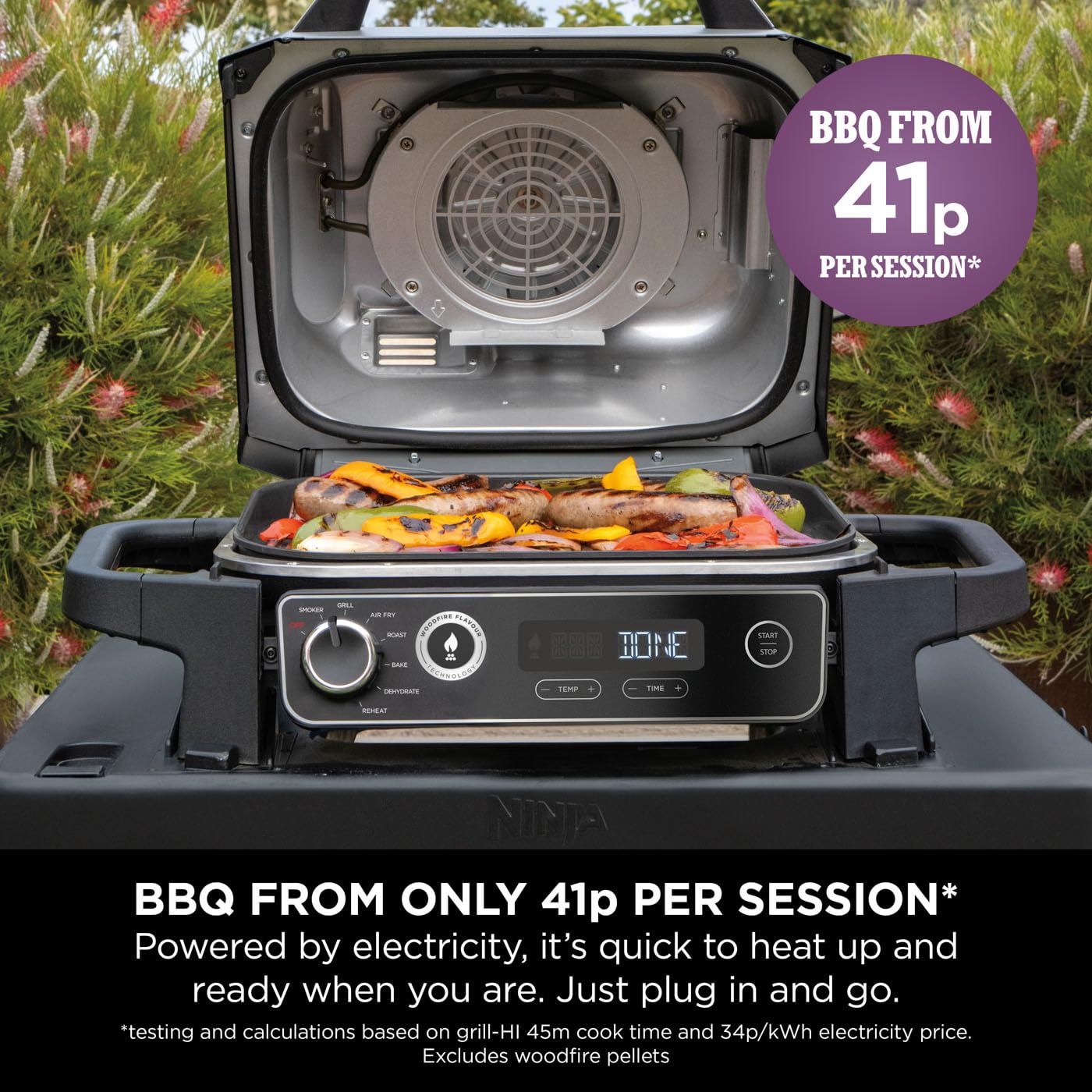 - Ninja Woodfire Electric BBQ Grill & Smoker | 7-in-1 Outdoor Grill & Air Fryer -