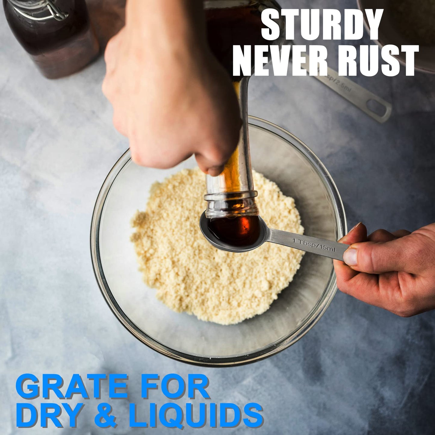 - Rena Chris Measuring Spoons | Premium Heavy Duty 18/8 Stainless Steel Measuring Spoons Set | Set of 6 -