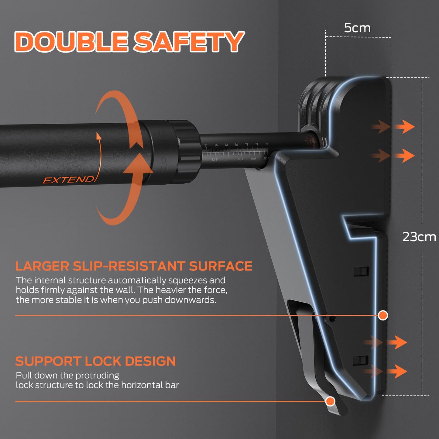 - Sportneer Pull Up Bar | Adjustable Chin up Bar | Strength Training Pull-up Bar for Doorway -