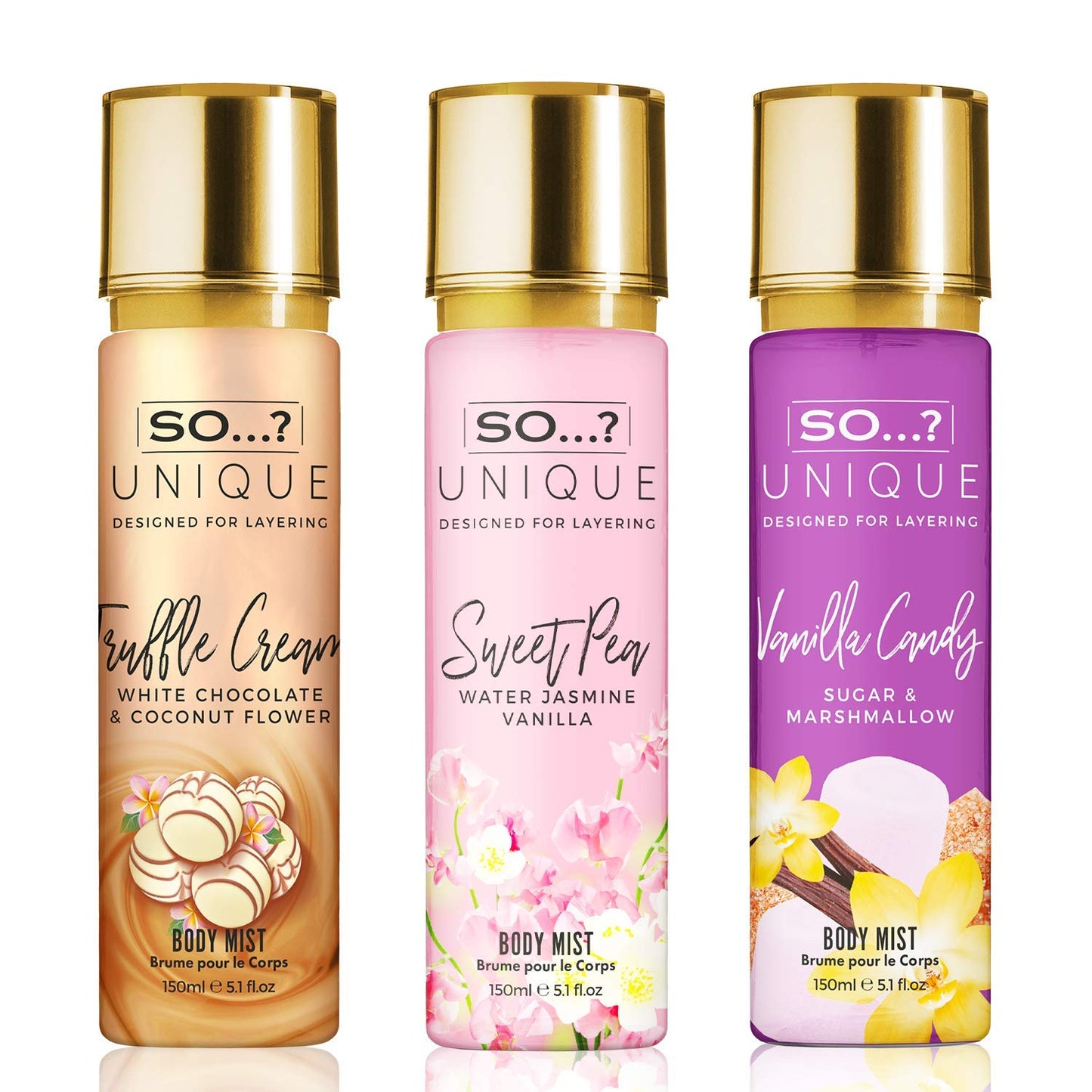 - So...? Unique Womens Candy Kiss Bundle Truffle Cream | Sweet Pea | Vanilla Candy Body Mist Spray | 150ml | Pack of 3 -