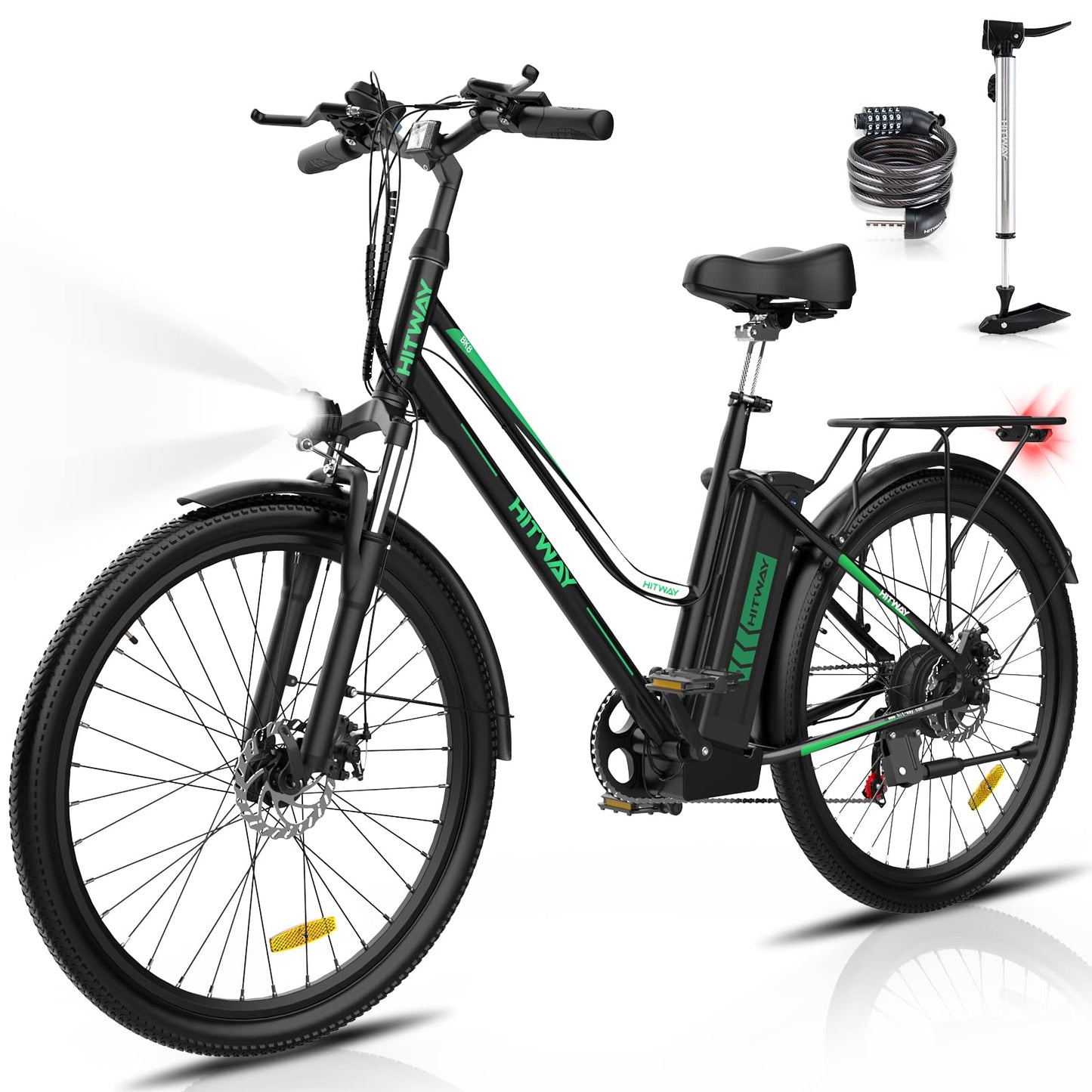 - HITWAY Electric Bike | 26 inch E-bike Electric city bike | 250W motor | 7 gear -