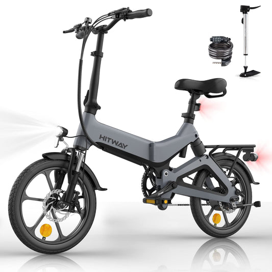 - HITWAY Electric Bike | 250W Foldable Pedal Assist | E Bike with 7.8Ah Battery -
