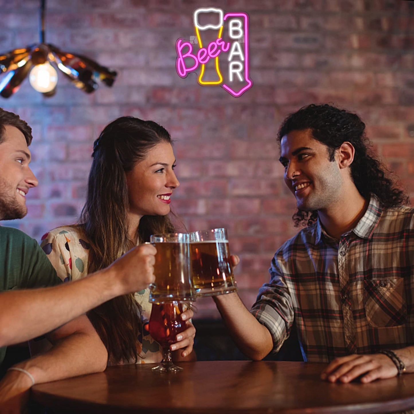 - wanxing Beer Neon Signs for Wall Decor, Beer Bar Neon Lights, Beer Neon Light Sign