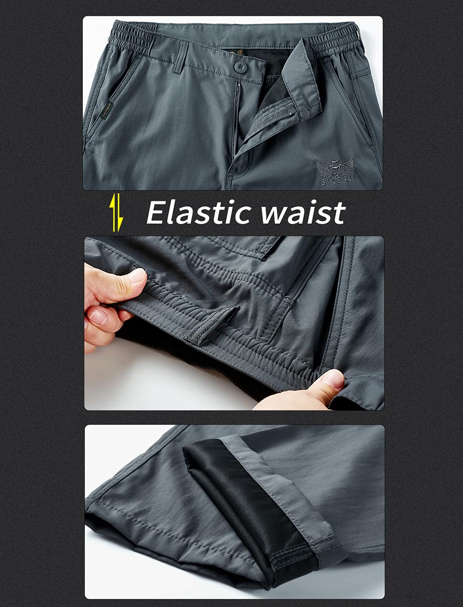- Men's Outdoor Hiking Trousers | Quick Dry | Lightweight | Thick Fleece -