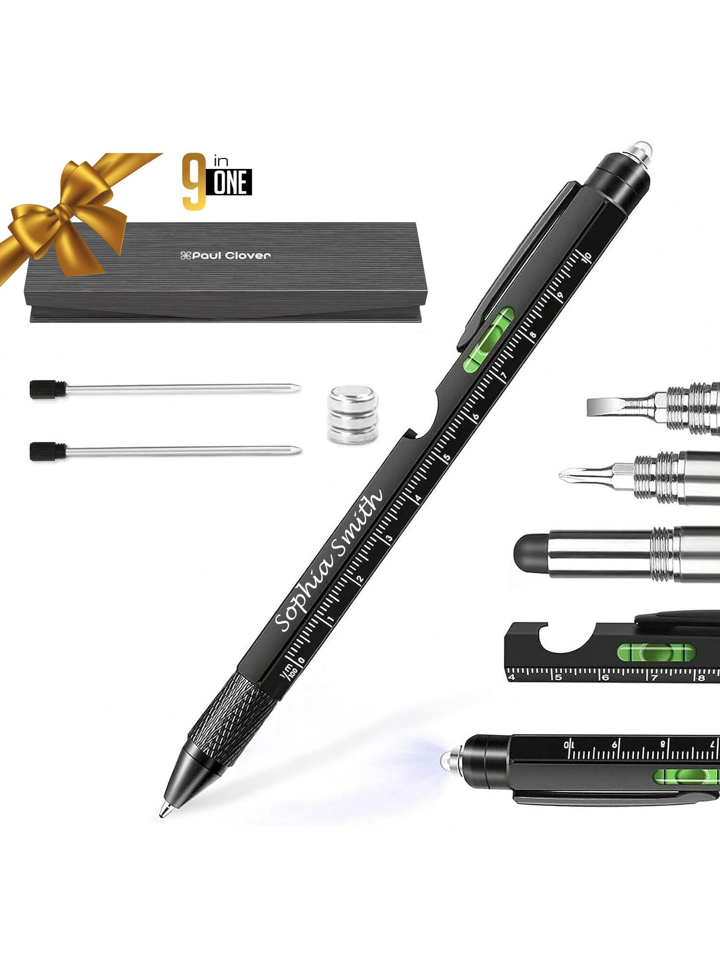 -  Personalised Engraved 9 in 1 Multi Tool Pen Set -