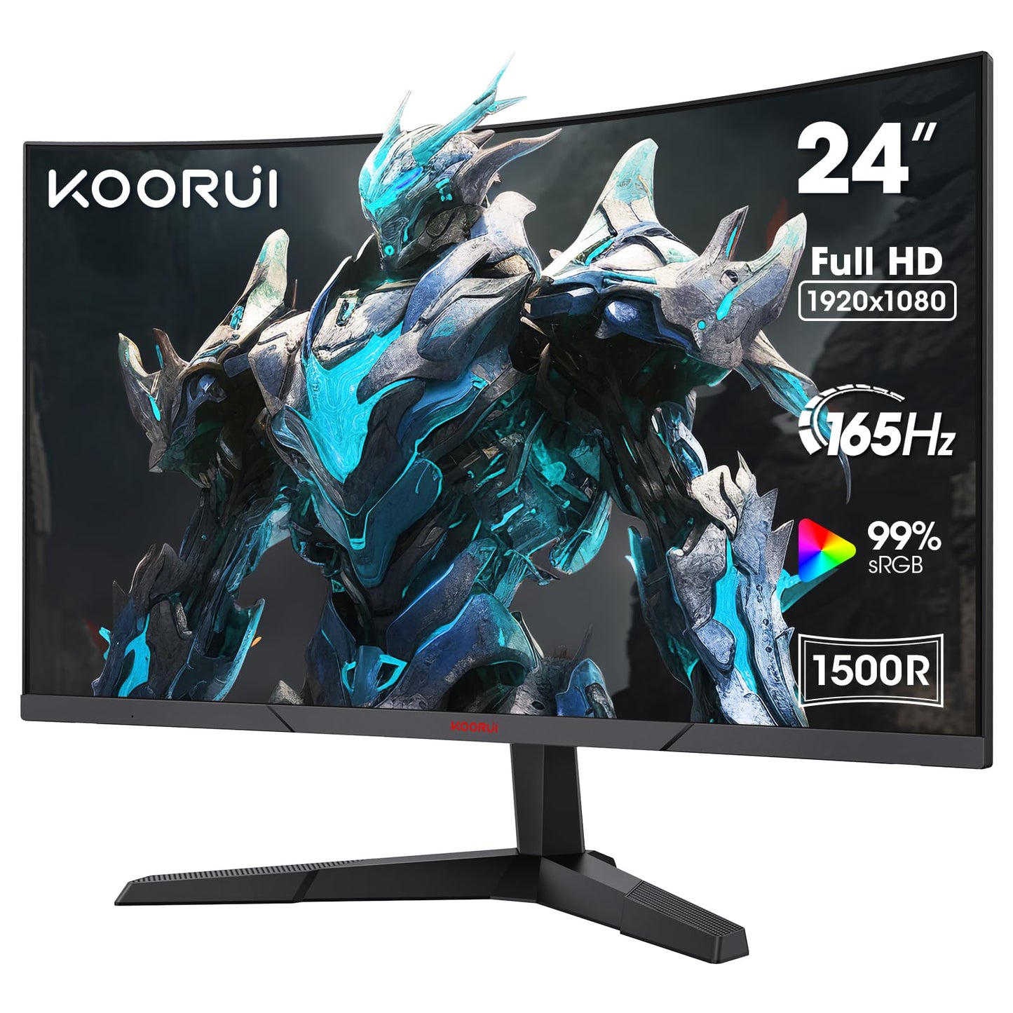 - KOORUI 24 Inch Gaming Monitor | FHD 1080P Curved Monitor | 165Hz VA 1ms 1500R PC Monitors -