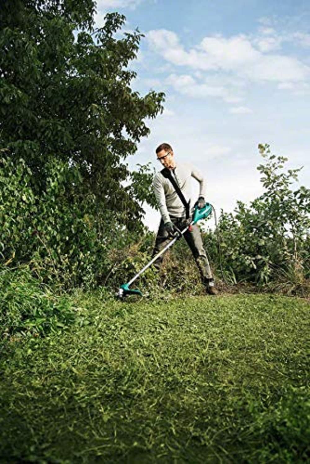 Bosch Home and Garden Brush Cutter AFS 23-37 (950 W, cutting diameter blade: 23 cm, cutting diameter line: 37 cm, in carton packaging)