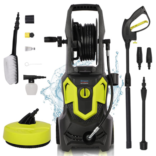 - Stream Electric Pressure Washer | 1650W 135 Bar 420L/H | Jet Washer Power -