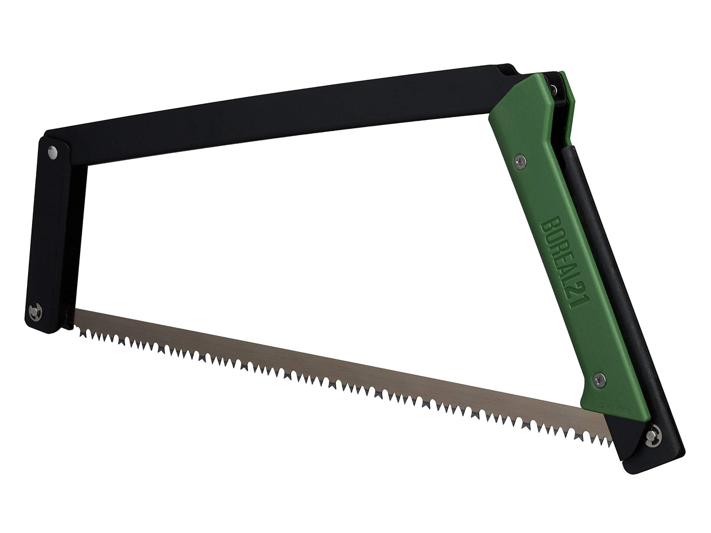 Agawa Canyon BOREAL21 Tripper KIT- 21 inch Folding Bow Saw, Rugged Cordura Sheath, Additional Aggressive Blade (Black Frame- Green Handle)