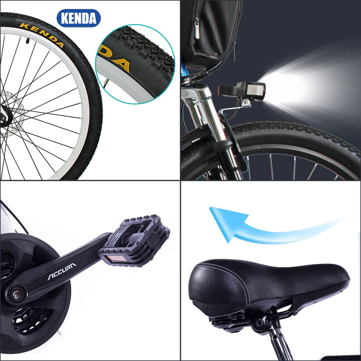 AKEZ 26" Electric Folding Bikes for Adults Men Women,Folding Electric Mountain Bikes Bicycle,E-Bikes for Men All Terrain with 48V 10Ah Removable Lithium Battery and Shimano 21 Speed Gears