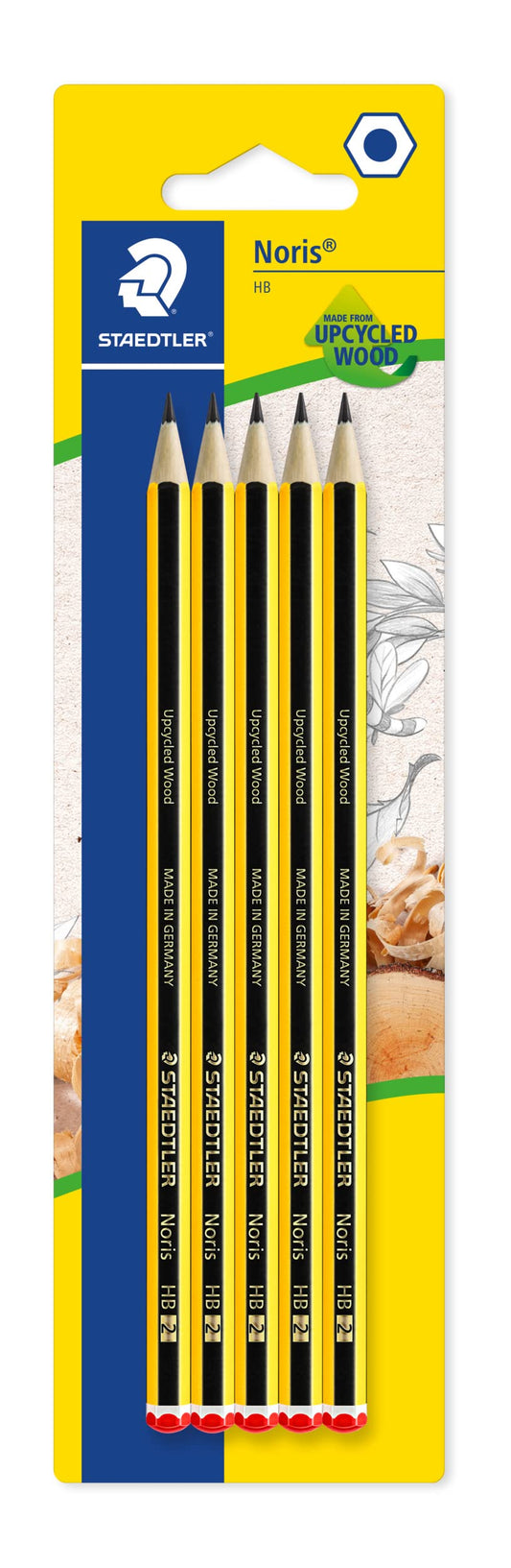 - STAEDTLER 120-2 | BK5D Noris HB Pencils| 5 Count (Pack of 1), Yellow, Black -
