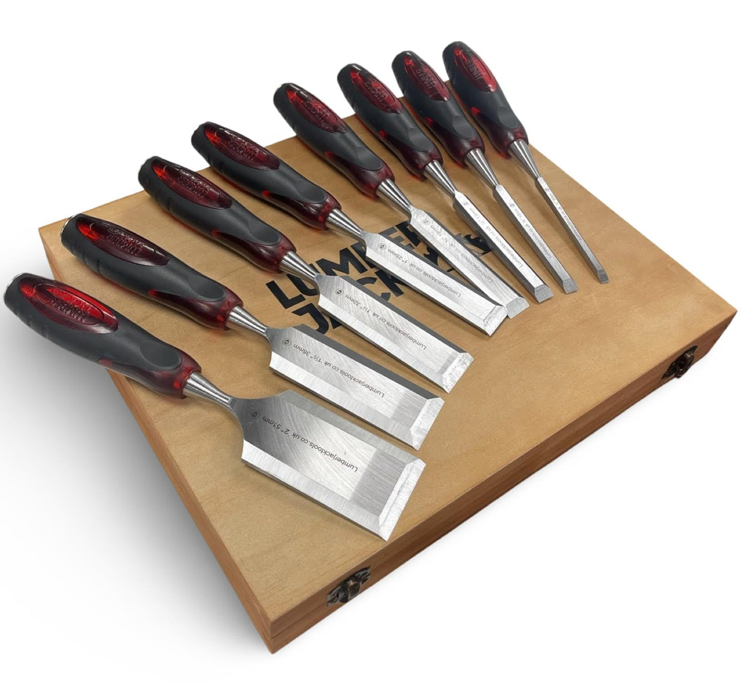 - LUMBER JACK 8 Piece Wood Chisel Set | Bevel Edge Woodworking Chisels -