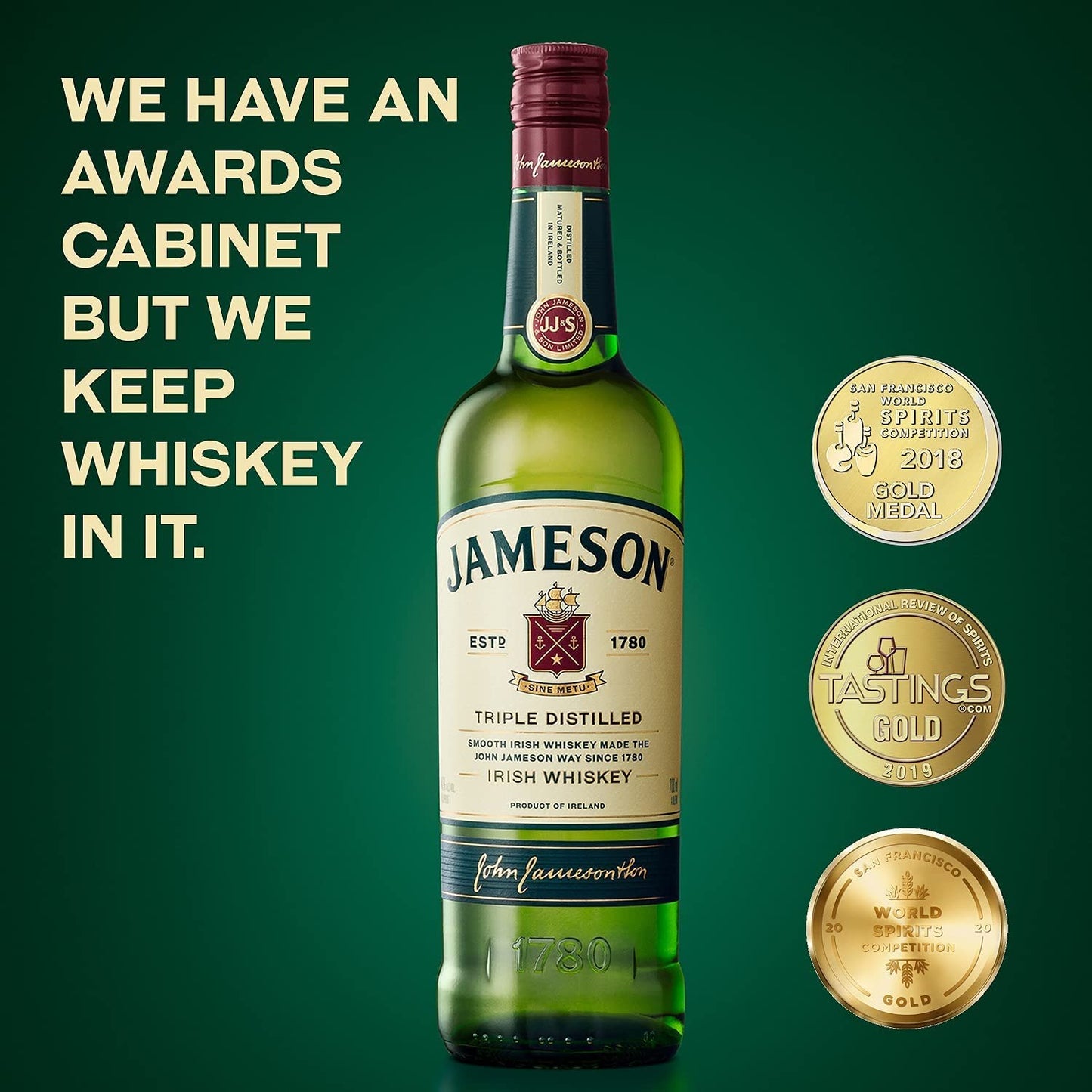 - Jameson Irish Whiskey Original Blended | Triple Distilled | 1L -