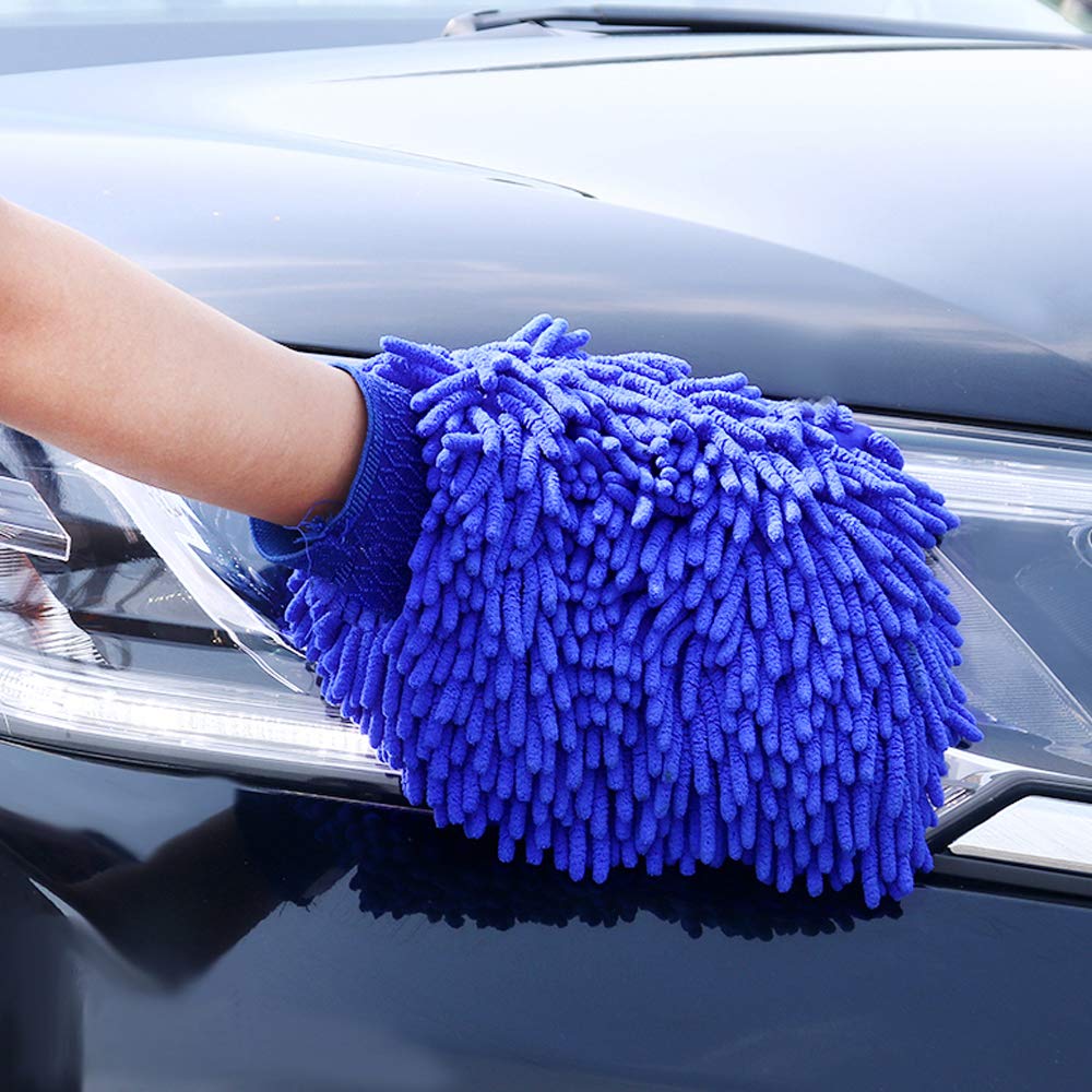 - SteelFever Set of 2 Car Wash Cleaning Kit | Microfiber Chenille Cleaning Sponge -