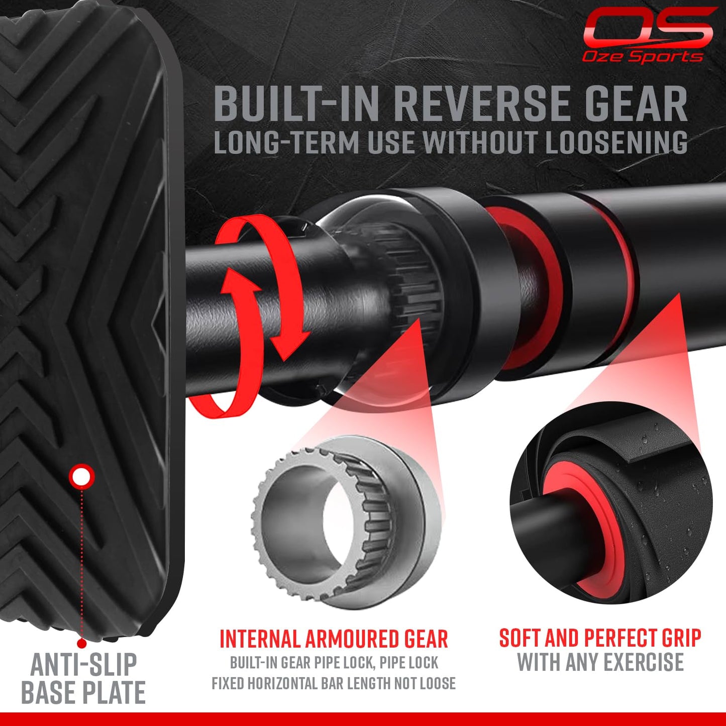 - Door Pull Up Bar | Doorway Chin Up Bar | Adjustable Width Locking Mechanism -