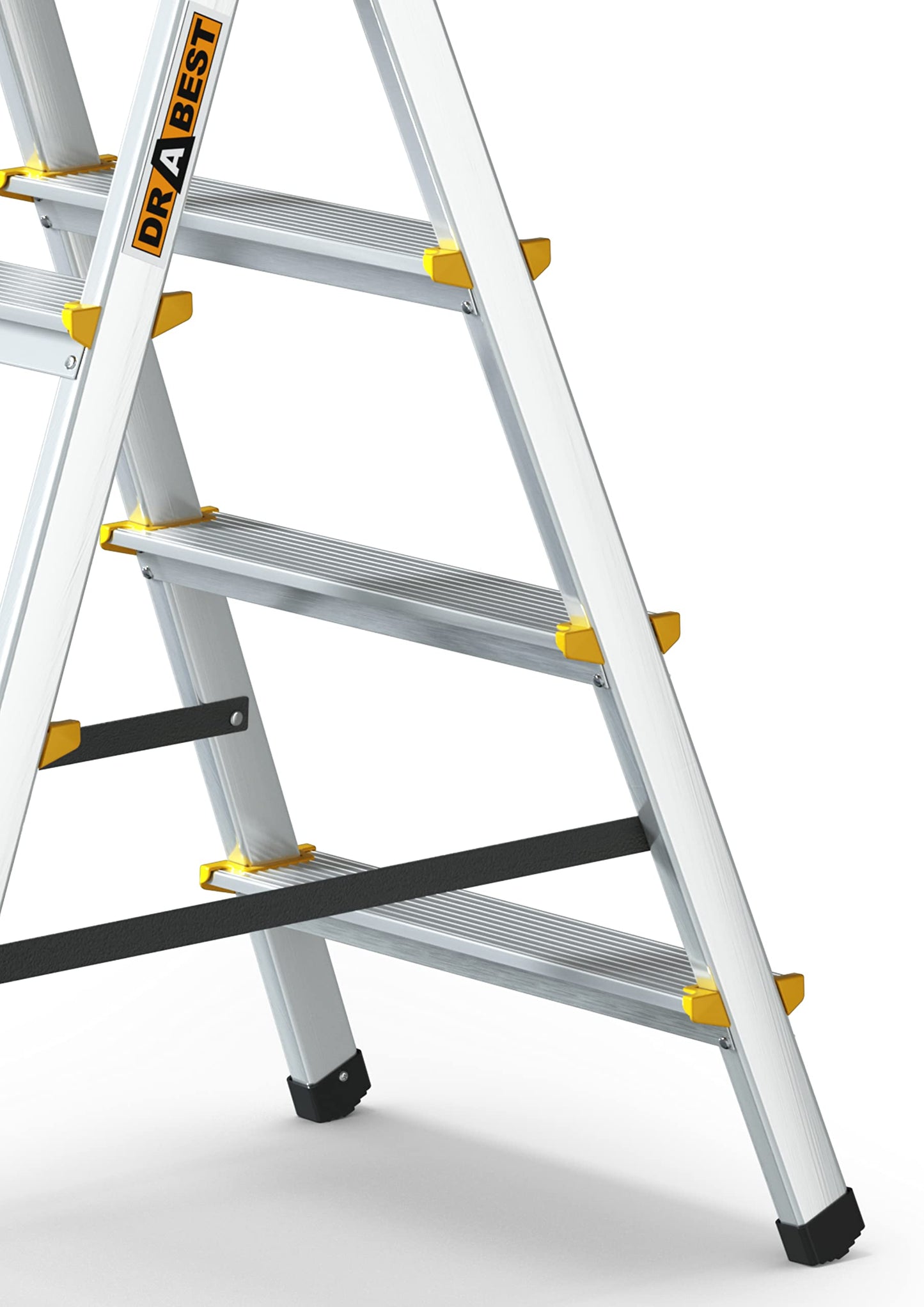 - Drabest PRO SERIES LADDERS 2x4-Step Aluminum Double-Sided Household Ladder | 150 KG –Aluminum Step Ladder | Ladders Multi Purpose | Folding Step Ladder –