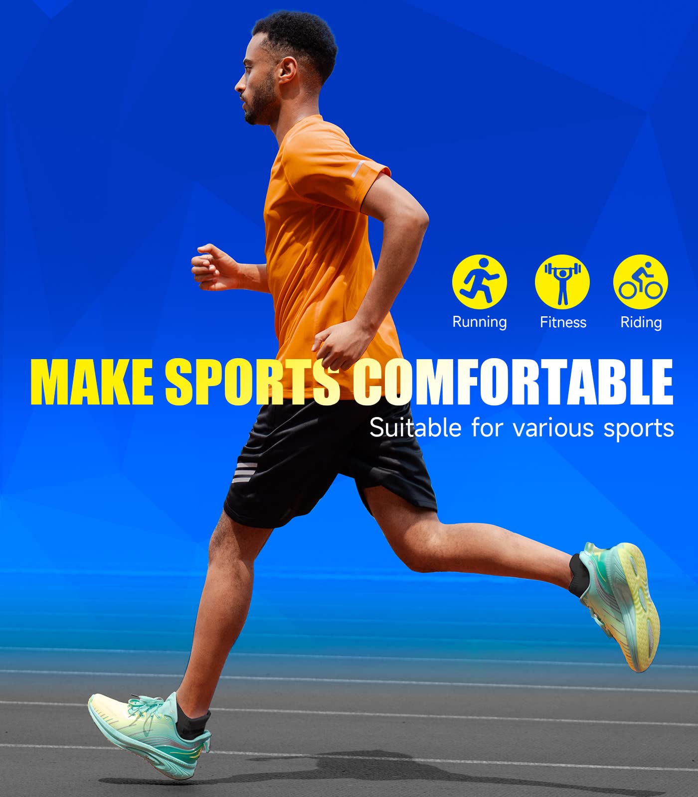 - Running Socks for Men | Anti-Blister Trainer Socks | Ankle Sports Socks -